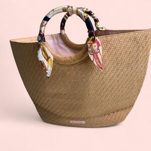 👜 Juicy Couture Woven Straw Tote Bag | Y2K Beachcore